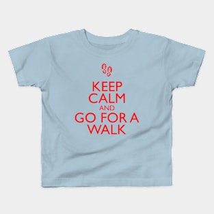 Keep Calm and Go For A Walk Kids T-Shirt